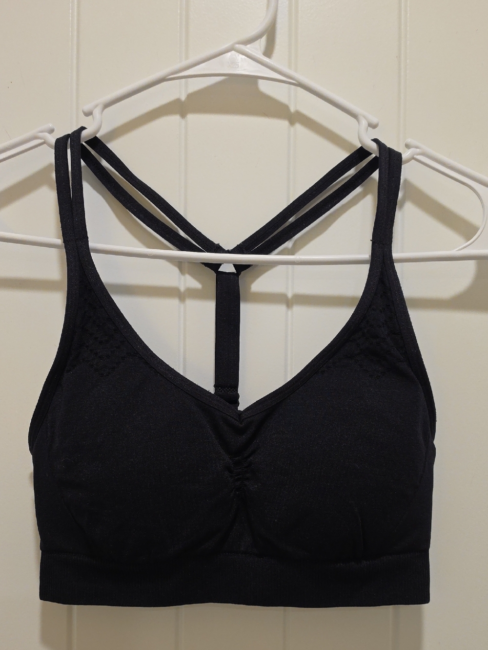 Yogalicious Black Strappy Racerback Sports Bra Size Small
